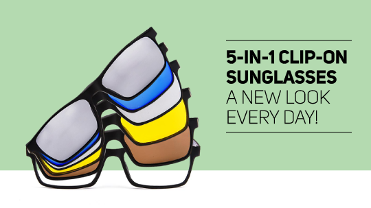 5-in-1 Clip-On Sunglasses: A New Look Every Day!