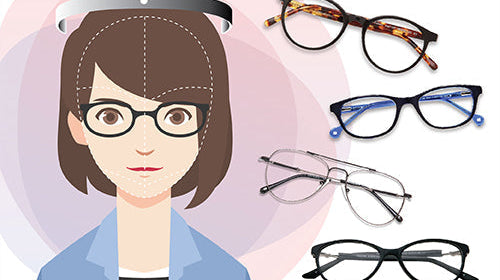 Illustration of a woman trying various Specsmakers eyewear virtually using 3D Try on Technology