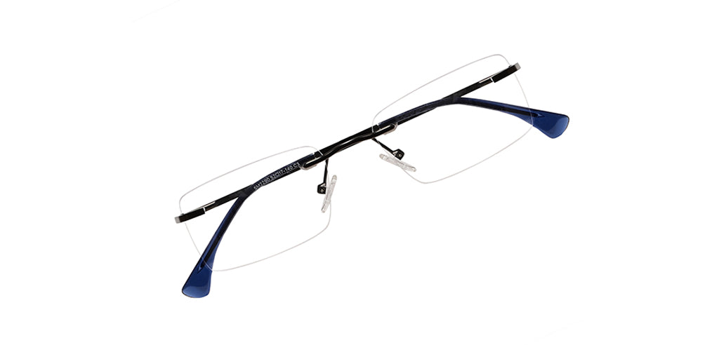 Rimless Rectangle Metal Eyeglasses