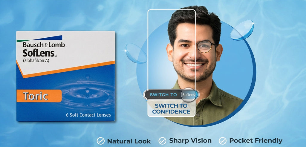 Softlens Montly Toric Power Contact Lenses - 6 Lens Pack