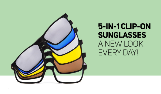 5-in-1 Clip-On Sunglasses: A New Look Every Day!