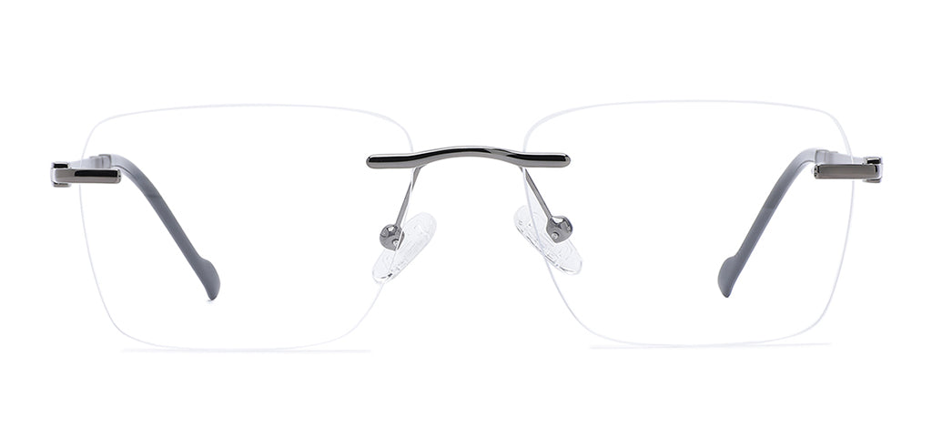 Happster Blue Zero Unisex Computer Glasses Rimless Rectangle Extra Sma ...