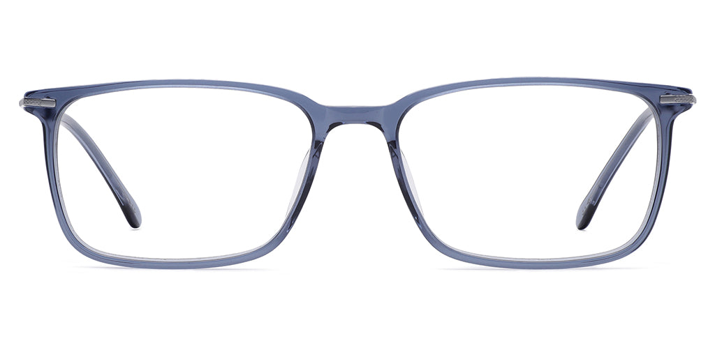 Happster Titanium Unisex Eyeglasses Full Frame Rectangle Large 52 Acet ...