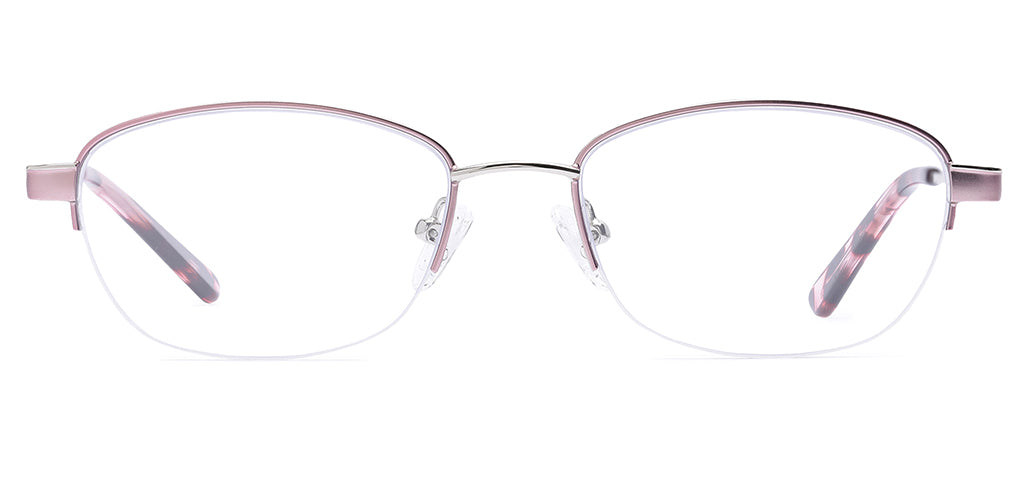 Titanium White Half Frame Glasses Buy Spexwale Oval Half-Rim