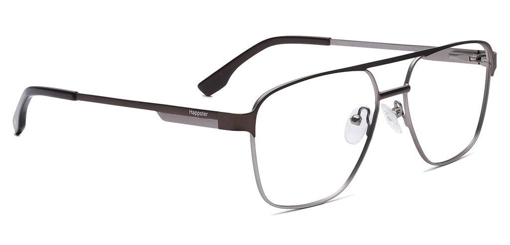 Happster Unisex Eyeglasses Full Frame DB Square Oversized 55