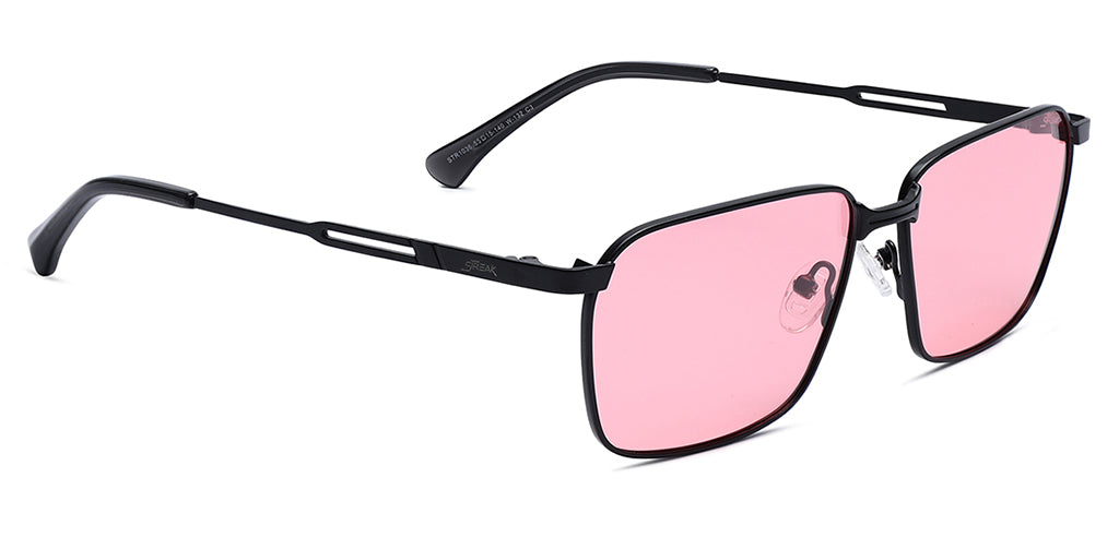 Streak Retro Polarized Unisex Sunglasses Full Frame Rectangle Small 55  Metal SM STR1036