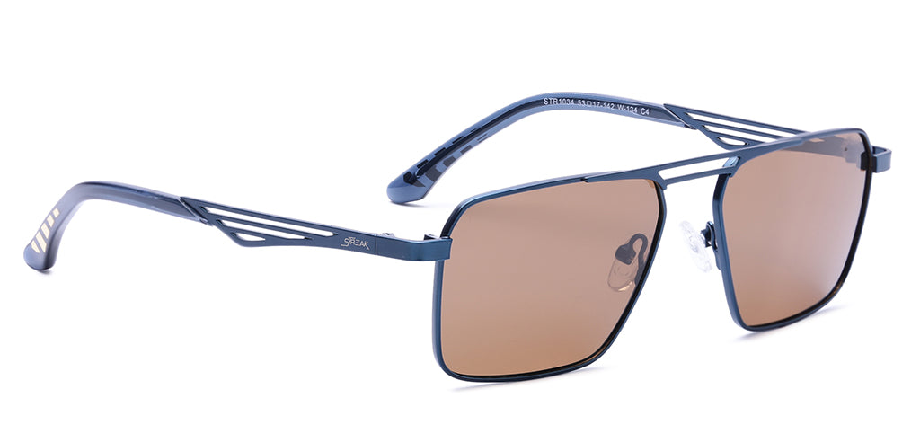 Streak Retro Polarized Unisex Sunglasses Full Frame Square Medium