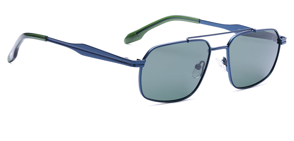 Streak Retro Polarized Unisex Sunglasses Full Frame Rectangle Medium 53  Metal SM STR1032