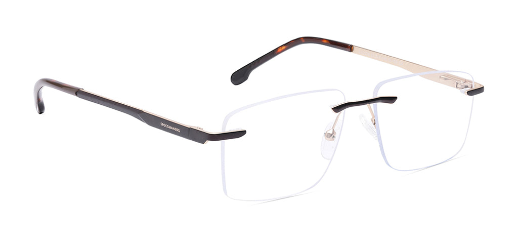 Shop Unisex Rimless Eyeglasses – Lightanium Metal 51mm Frame ...
