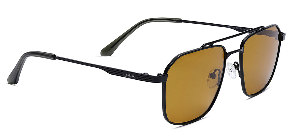 Streak Retro Polarized Unisex Sunglasses Full Frame Square Medium 52 Metal  SM STR1030