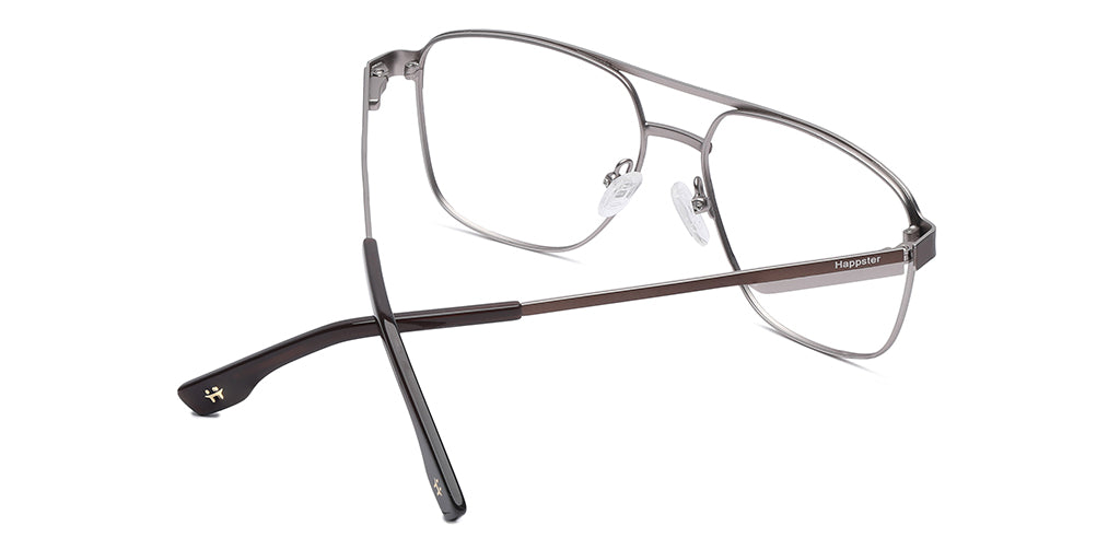 Happster Unisex Eyeglasses Full Frame DB Square Oversized 55