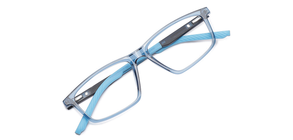Happster Blue Zero Unisex Computer Glasses Full Frame Rectangle
