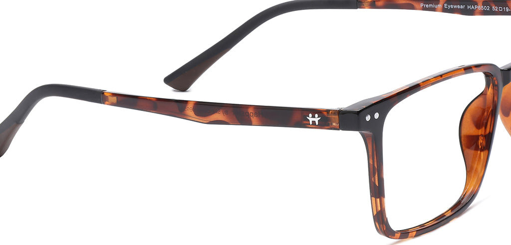 Happster Clipon Unisex Eyeglasses Full Frame Clipon Square Large