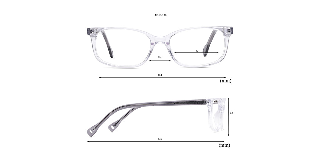 Full Frame Rectangle Acetate Computer Glasses