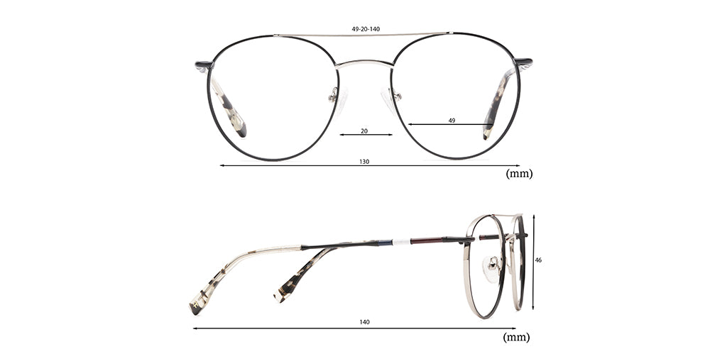 Full Frame Pilot Metal Computer Glasses