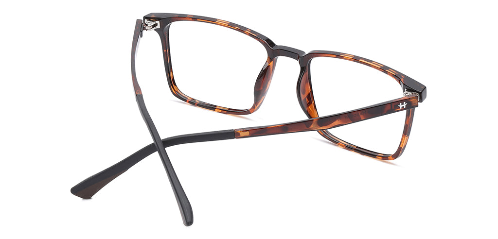 Happster Clipon Unisex Eyeglasses Full Frame Clipon Square Large