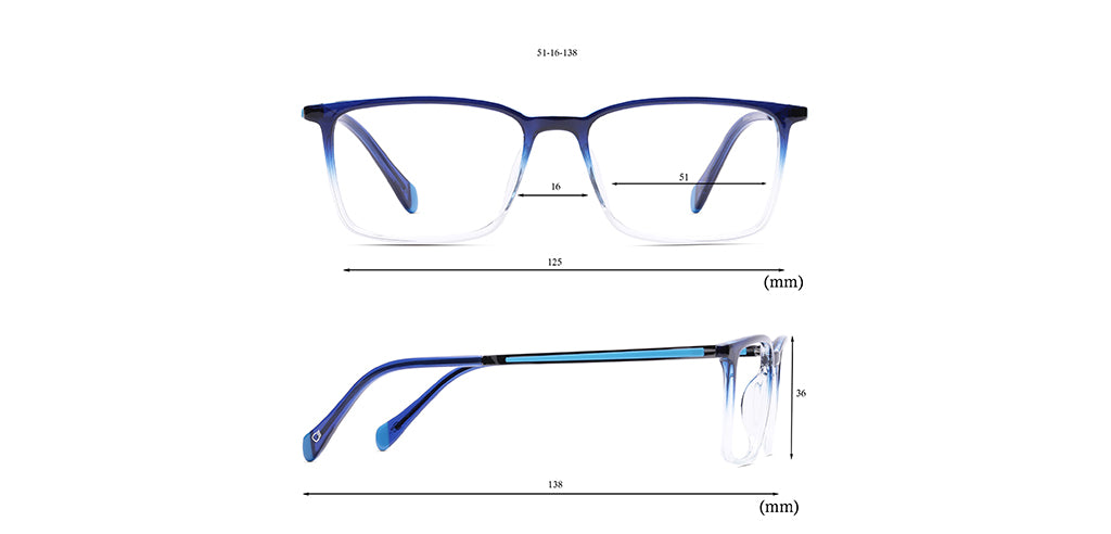 Specsmakers Blue Zero Unisex Computer Glasses Full Frame Rectangle