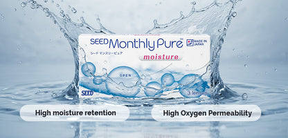 Seed Monthly Clear Spherical Contact Lens - 3 Lenses/Box