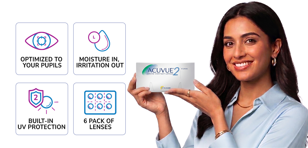 Johnson & Johnson Acuvue® 2 Bi-weekly Spherical Clear Base Curve 8.30 Contact Lenses - 6 Lenses/Pack