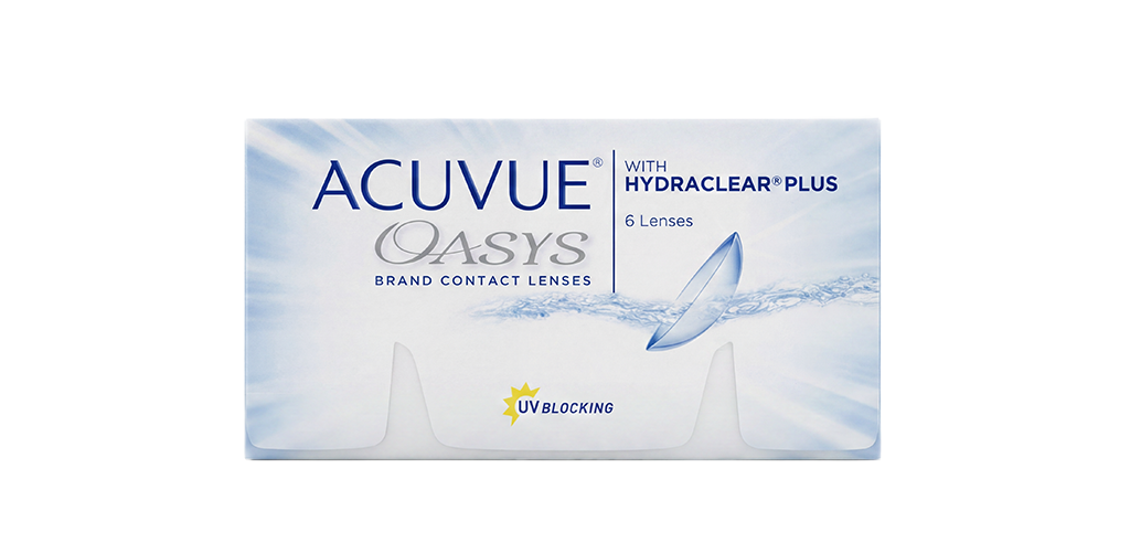Johnson & Johnson Acuvue® Oasys Bi-weekly Spherical Clear Base Curve 8.80 with Hydraclear® Plus Contact Lenses - 6 Lenses/Pack