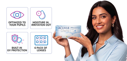 Johnson & Johnson Acuvue® Oasys Bi-weekly Spherical Clear Base Curve 8.40 with Hydraclear® Plus Contact Lenses - 6 Lenses/Pack