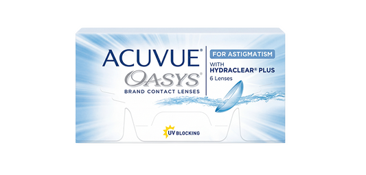 Johnson & Johnson Acuvue® Oasys Bi-weekly Toric Clear Contact Lenses - 6 Lenses/Pack