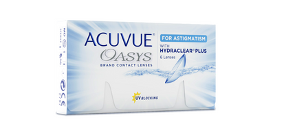 Johnson & Johnson Acuvue® Oasys Bi-weekly Toric Clear Contact Lenses - 6 Lenses/Pack
