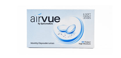 Airvue Monthly Disposable Contact Lenses. SPH Powers Only - 6 Lenses/box