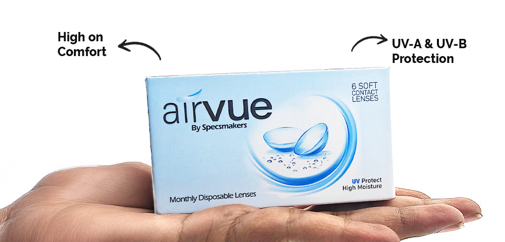 Airvue Monthly Disposable Contact Lenses. SPH Powers Only - 6 Lenses/box