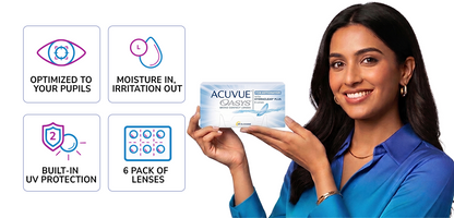 Johnson & Johnson Acuvue® Oasys Bi-weekly Toric Clear Contact Lenses - 6 Lenses/Pack
