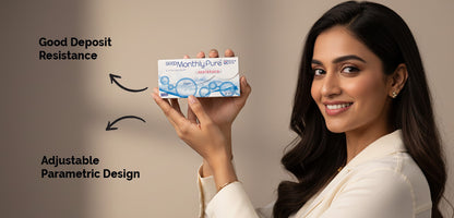 Seed Monthly Clear Spherical Contact Lens - 3 Lenses/Box