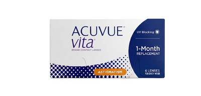 Johnson & Johnson Acuvue® Vita® Monthly Toric Clear Contact Lenses - 6 Lenses/Pack