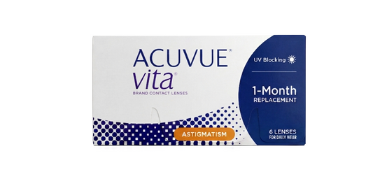 Johnson & Johnson Acuvue® Vita® Monthly Toric Clear Contact Lenses - 6 Lenses/Pack