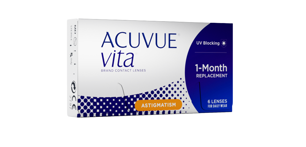 Johnson & Johnson Acuvue® Vita® Monthly Toric Clear Contact Lenses - 6 Lenses/Pack