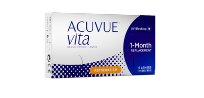 Johnson & Johnson Acuvue® Vita® Monthly Toric Clear Contact Lenses - 6 Lenses/Pack