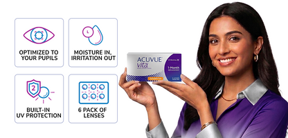 Johnson & Johnson Acuvue® Vita® Monthly Toric Clear Contact Lenses - 6 Lenses/Pack