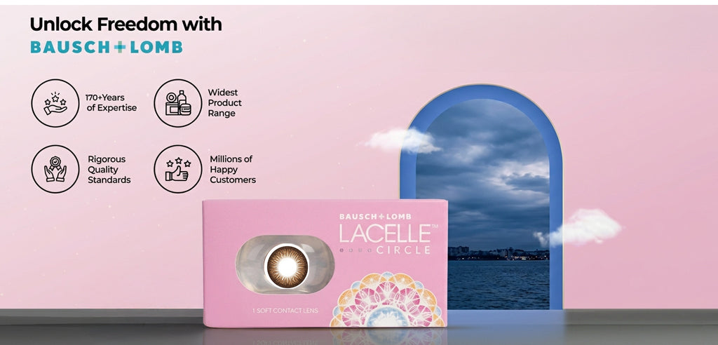 Lacelle Circle Monthly Power Color Contact Lenses - 1 Lens Pack