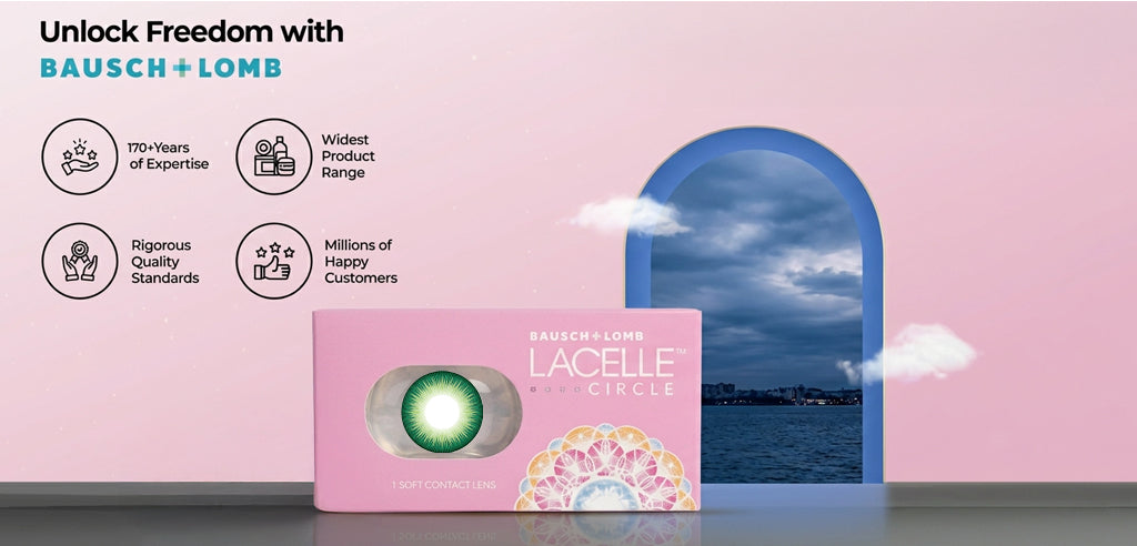 Lacelle Circle Monthly Power Color Contact Lenses - 1 Lens Pack