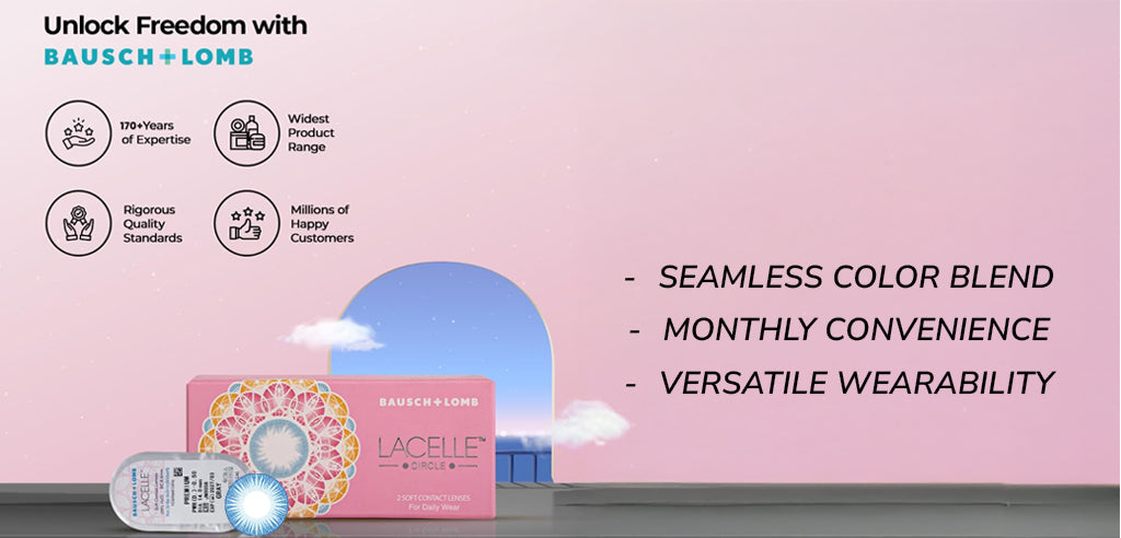 Lacelle Circle Monthly Zero Power Color Contact Lenses - 2 Lens Pack