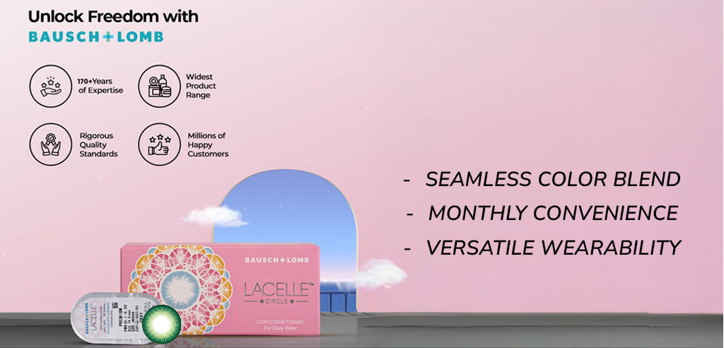 Lacelle Circle Monthly Zero Power Color Contact Lenses - 2 Lens Pack