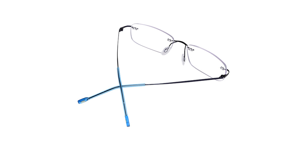 Rimless Rectangle Metal Eyeglasses