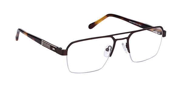 Half Frame Rectangle Metal Eyeglasses – Specsmakers | Frame your World