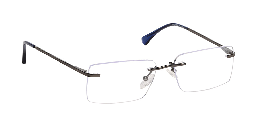 Rimless Rectangle Metal Eyeglasses