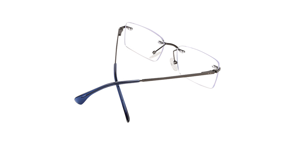 Rimless Rectangle Metal Eyeglasses