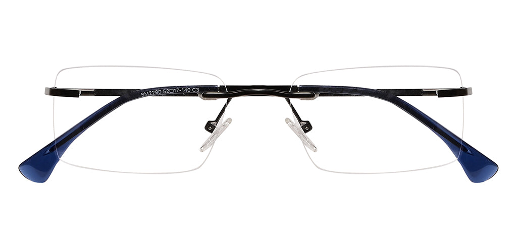 Rimless Rectangle Metal Eyeglasses
