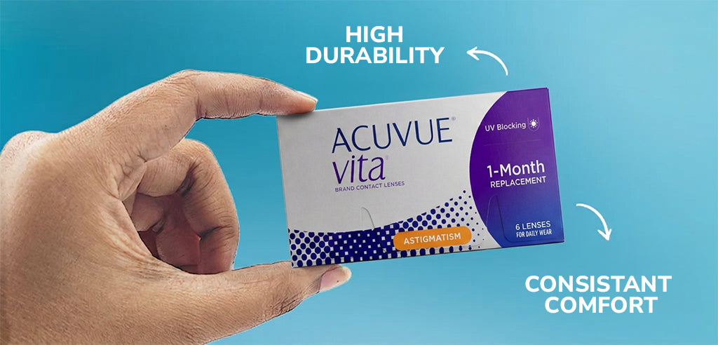 Johnson & Johnson Acuvue® Vita® Monthly Toric Clear Contact Lenses - 6 Lenses/Pack