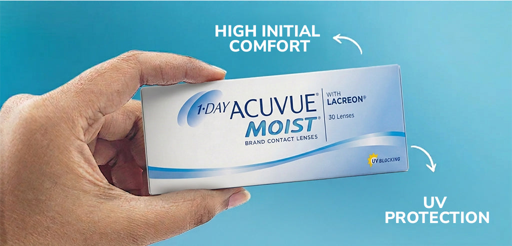 Johnson & Johnson Acuvue® Moist Daily Spherical Clear Base Curve 9.00 Contact Lenses - 30 Lenses/Pack