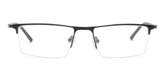 Half Frame Rectangle Metal Computer Glasses