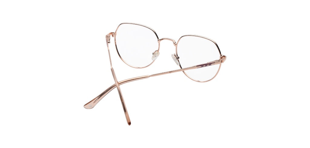 Full Frame Geometric Metal Eyeglasses