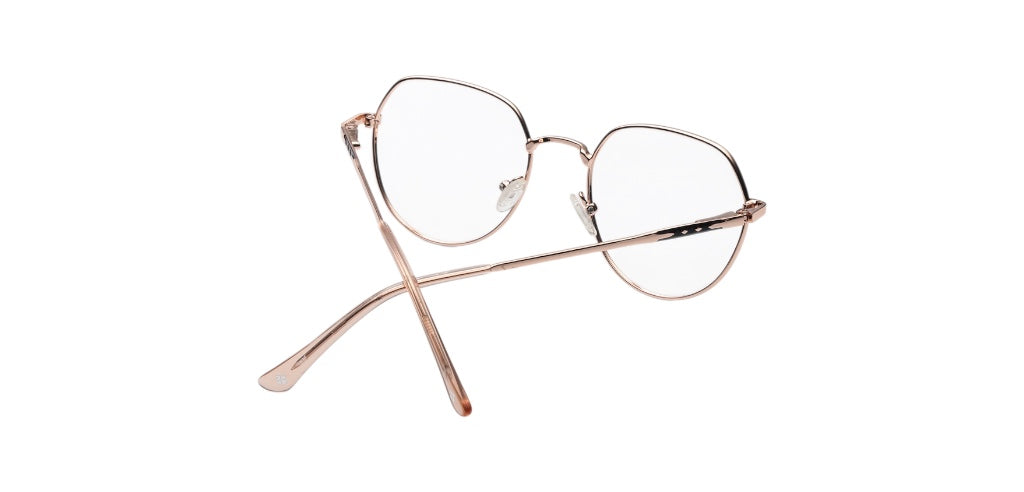 Full Frame Geometric Metal Eyeglasses